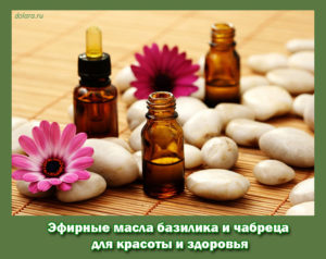 Эфирные масла базилика и чабреца